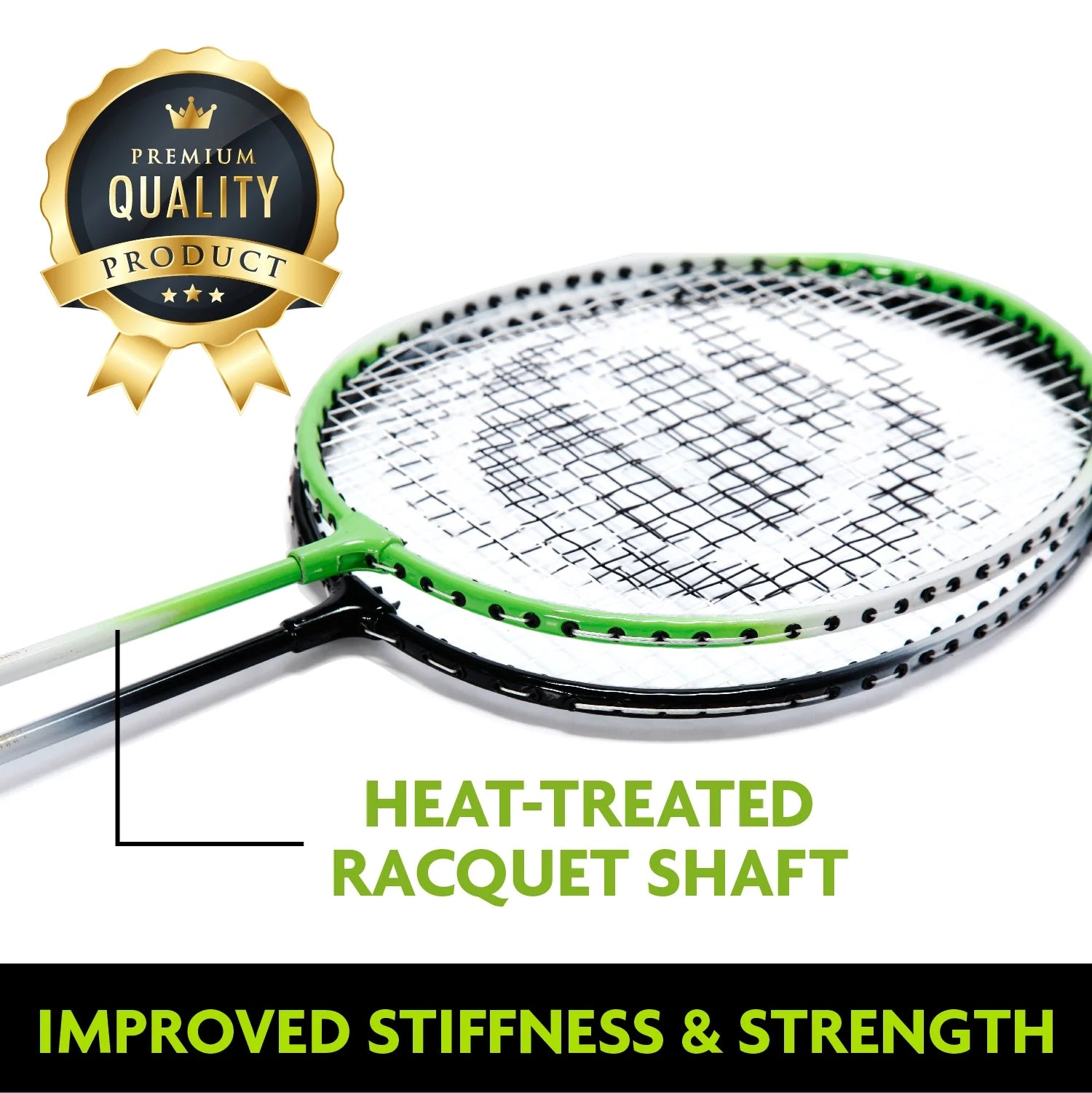 Badminton Net Outdoor Game Set - Rackets Shuttlecocks Combo No Tools Required, Portable